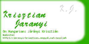 krisztian jaranyi business card