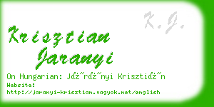 krisztian jaranyi business card